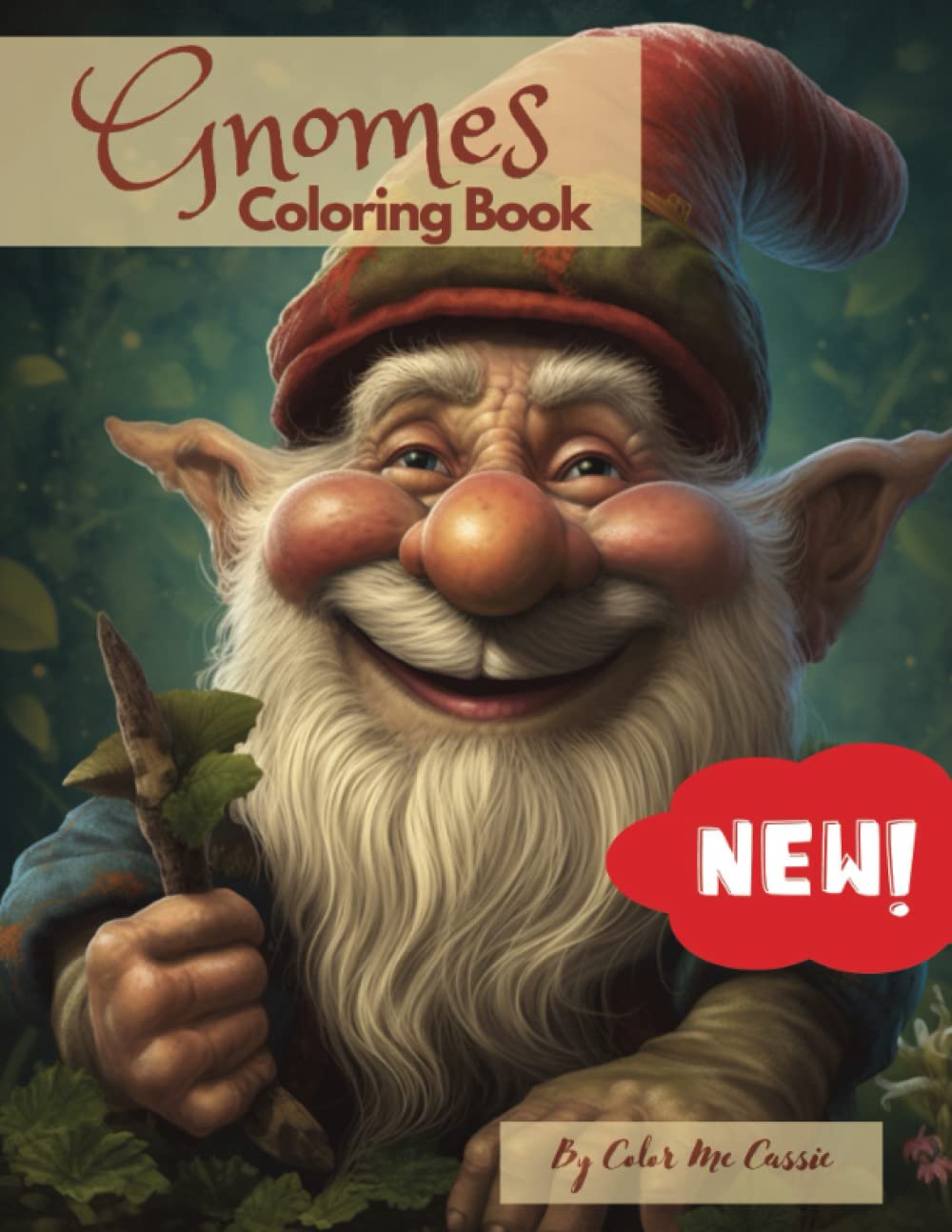 Gnomes Coloring Book: 30 unique images full of character and personality.