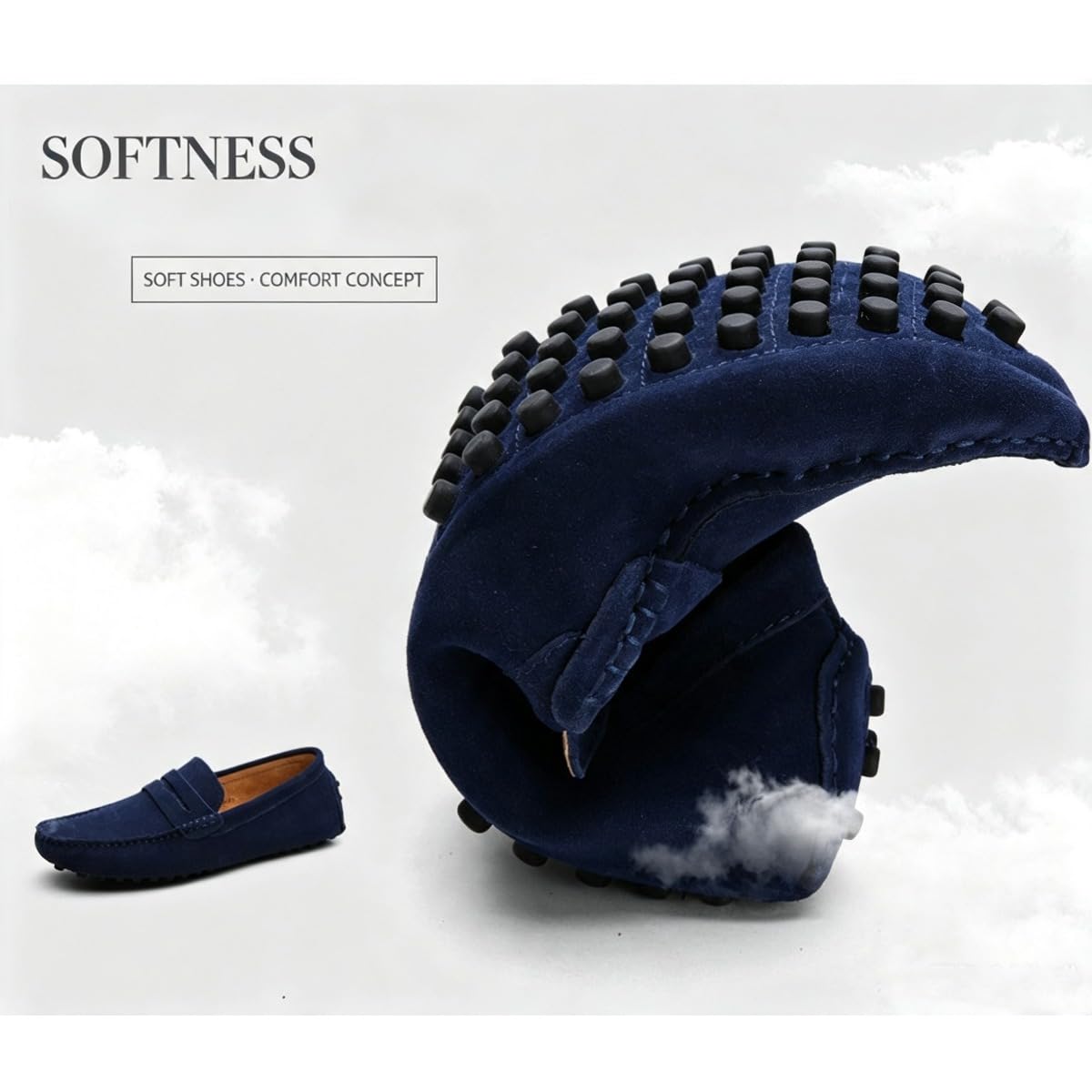 Mocasines cómodos de gamuza para hombre