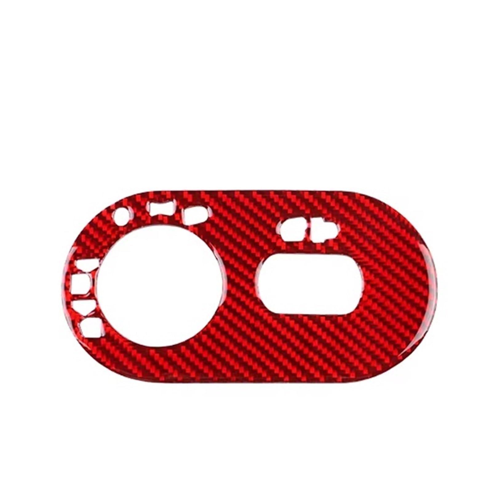 Cover Trim Car Interior for Seat for Ibiza 6l 2003 2004 2005 2006 2007 2008 LHD Car Headlight Switch Frame Panel Real Soft Carbon Fiber Sticker Accessories Cover Trim(Red Carbon)