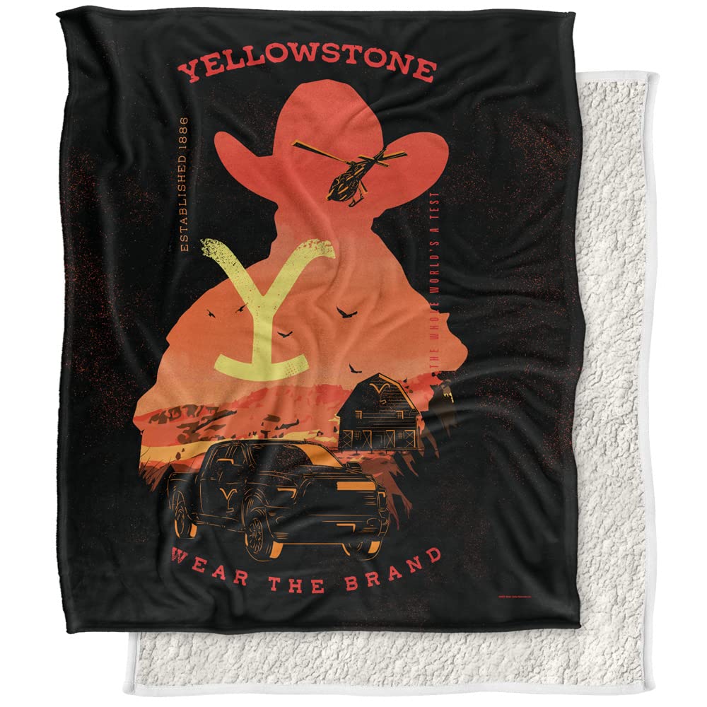 Buy Yellowstone Blanket, 50"x60" Yellowstone Wear The Brand Silky Touch