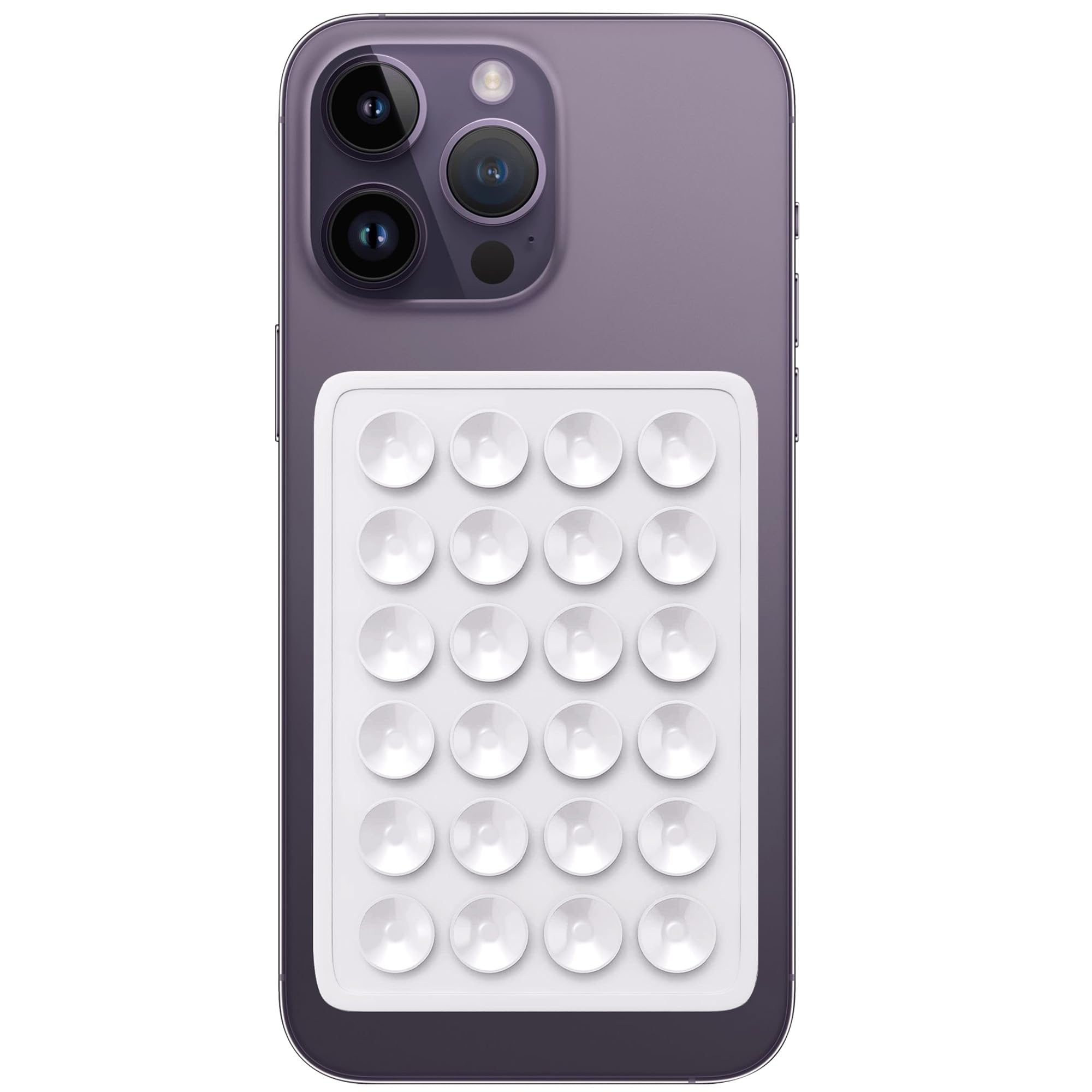 Silicone Suction Phone Case Adhesive Mount, Hands-Free Mobile Accessory Holder back of phone for Selfies and Videos|| Phone cup Gripper Stickers On The Wall(white)