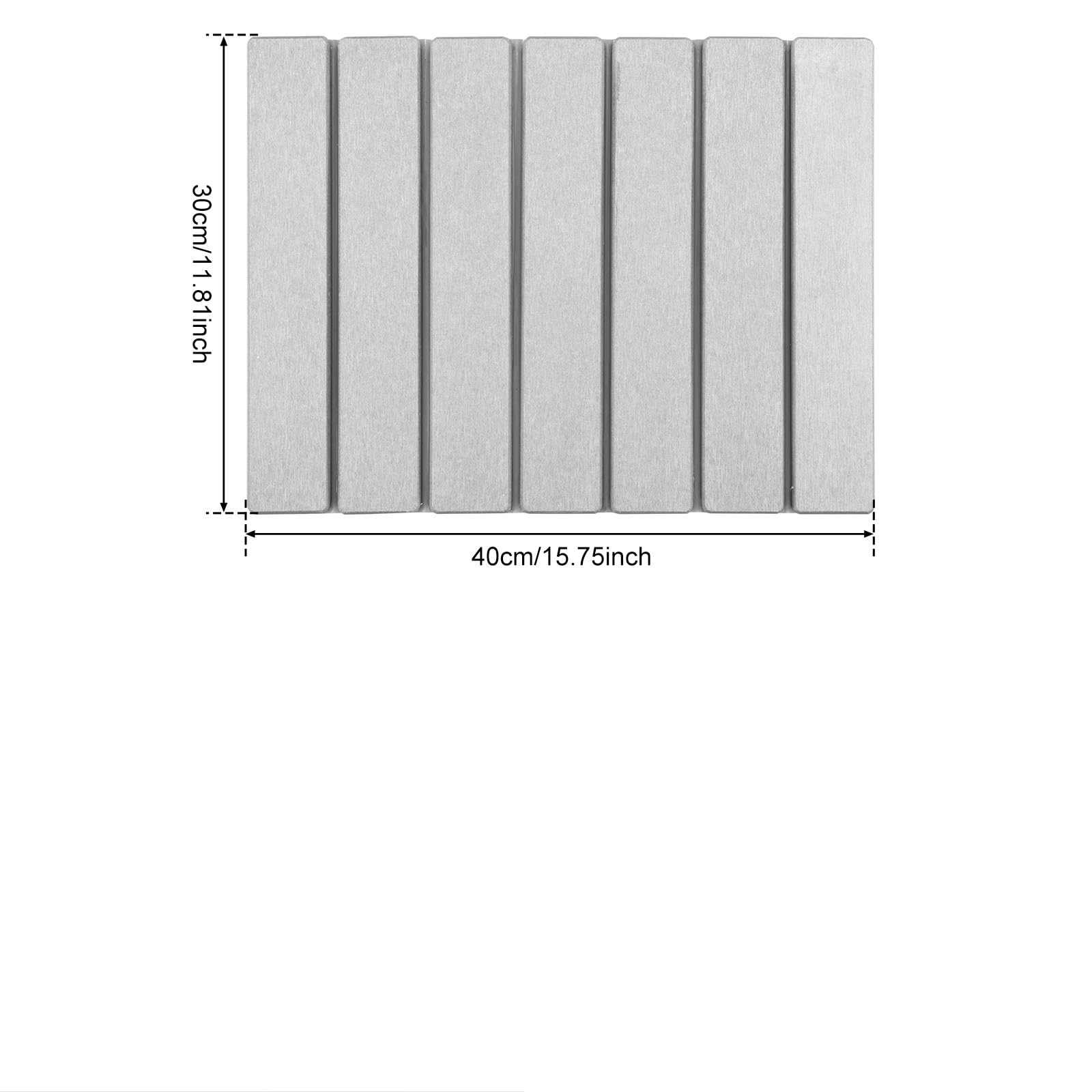 Tapis égouttoir à Vaisselle Pliable et antidérapant, réutilisable, 1 pièce - Accessoires de Cuisine pour Les Éviers Et Les Plans(Grey)