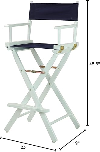 Miniatura 2 de Casual Home 230-01021-27 - Silla de director de 30.0 in, altura de barra, marco negro con lienzo turquesa