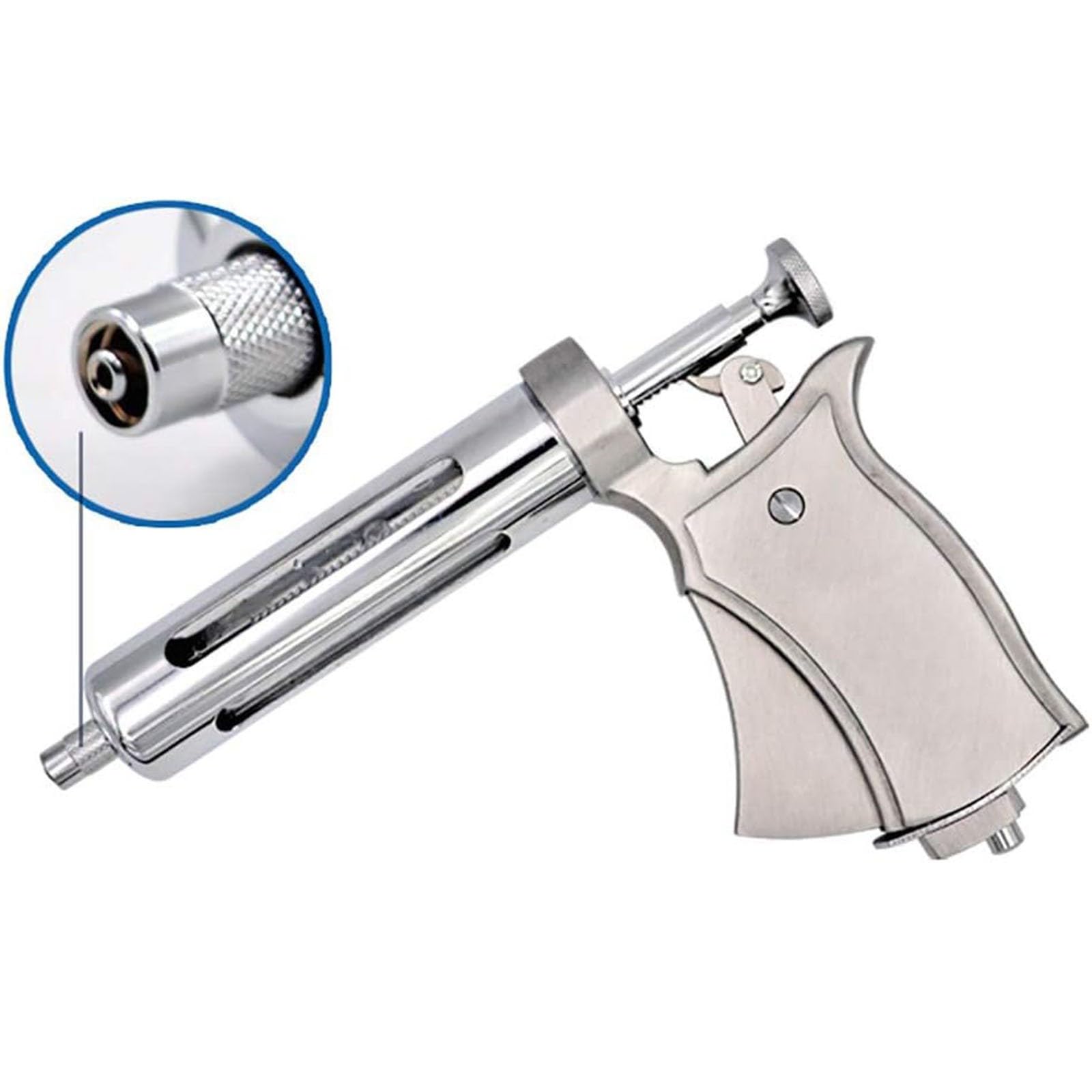 Pistola a siringa Continua Regolabile, siringa per Bestiame Pistola per iniettore per Animali Pistola per vaccinazione semiautomatica Attrezzature agricole per bovini suini Ovini