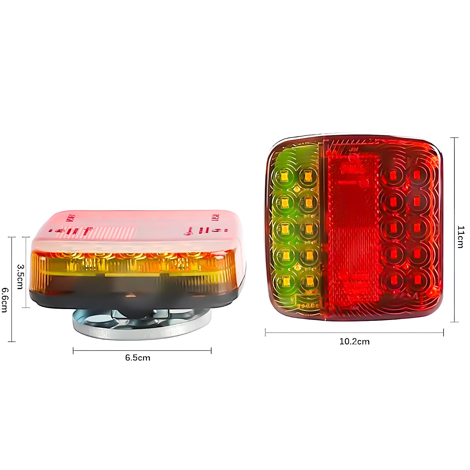 Luces Inalámbricas Remolque Pilotos Traseros Remolque LED Inalámbricos,Pilotos Traseros Remolque Sin Cables con Imán,Impermeable Luz de Remolque,Pilotos Led Remolque para Remolque,Camión
