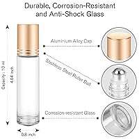 Vista 2 de PrettyCare Botellas enrollables de aceite esencial de 0.3 fl oz (0.3 fl oz)