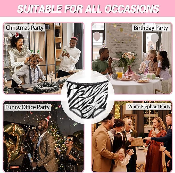 Women's Day Gifts Valentine's Day Funny Big Underwear Mama Undies Plus Size Granny Panties White