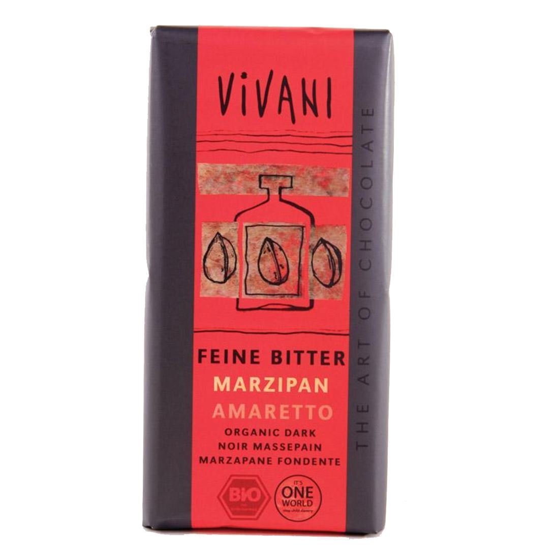 VivaniOrganic Chocolate | Dark Marzipan Amaretto | 10 x 100G