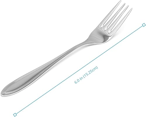 Miniatura 3 de Royal - Juego de mini tenedores de postre - 6.0 - Cubiertos de acero inoxidable - Ideal para degustaciones - pasteles - y tenedores de ensalada -