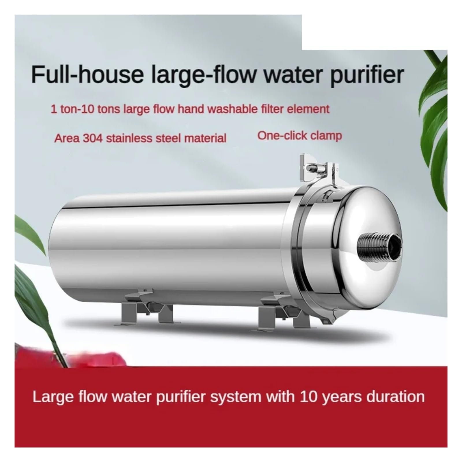 Purificador de Agua de Acero Inoxidable for Todo el hogar, purificador de Agua de ultrafiltración de Gran caudal, Filtro de Agua for Sistema doméstico de Bebida(159-8000L H)