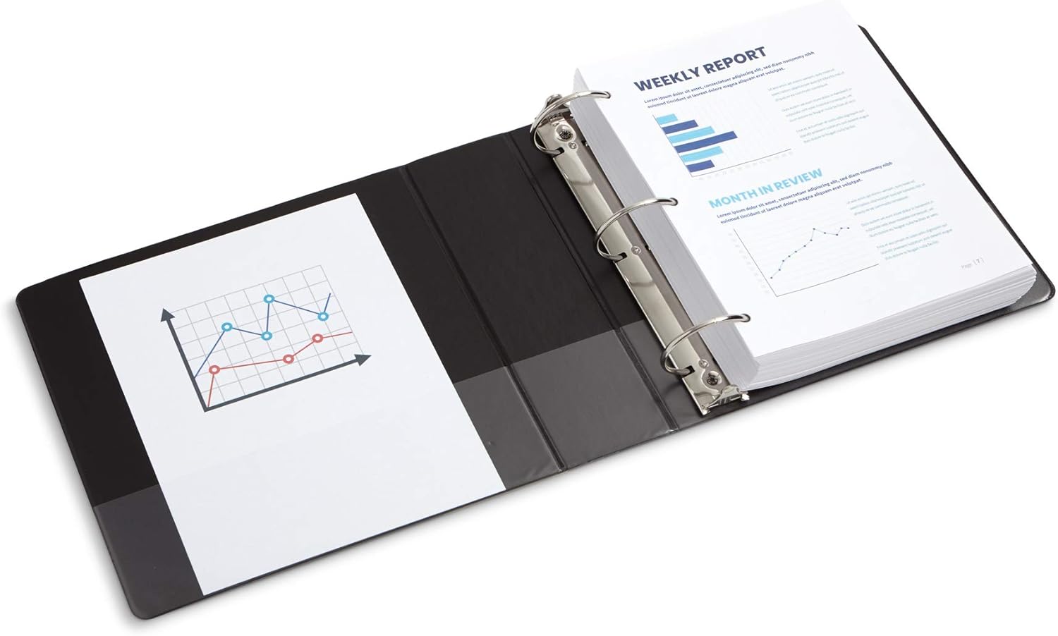 3 inch 3 Ring Binders, Rugged Heavy Duty Design for Home, Office, and School, Holds up to 625 Sheets of 8.5 Inch x 11 Inch Paper, Black, 4 Pack