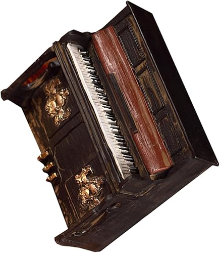 Abaodam Mini piano para niños, juguetes musicales, escultura de piano, decoraciones para salas de casa, piano en miniatura, decoración de piano