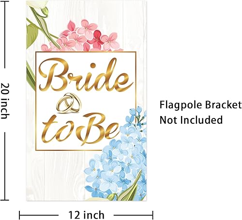 Miniatura 3 de Mokonate Bandera de jardín con texto en inglés "Happily Ever After", decoración de 12 x 20 pulgadas, doble cara para exteriores, novia, novio, boda,