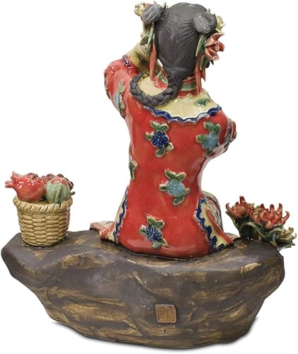 Miniatura 3 de ChinaFurnitureOnline Figura de porcelana china, Shi Wan Lady en rojo