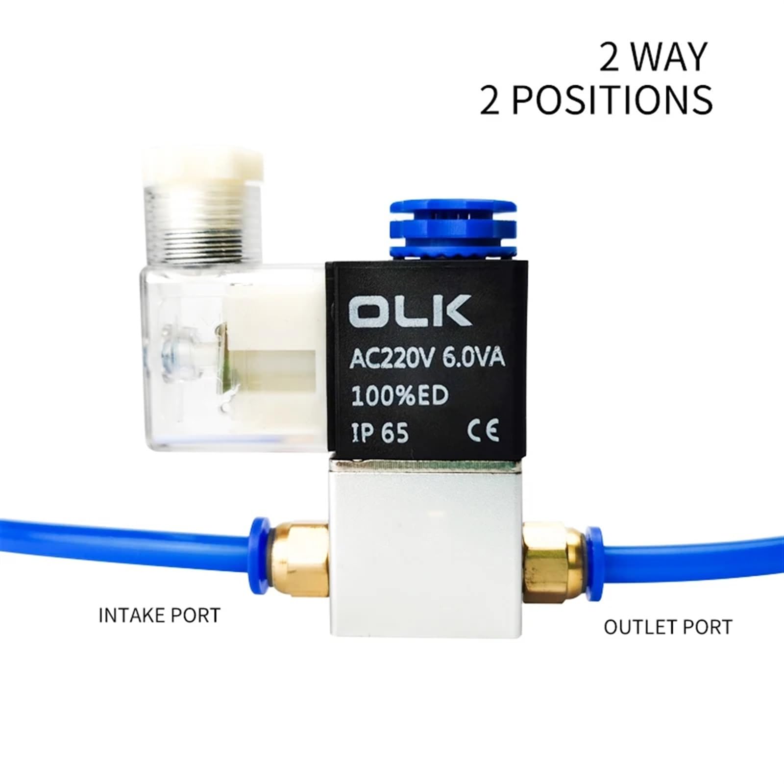 2V025-08 1/4" 2 pozycje 2 porty elektromagnetyczny zawór powietrzny 220V Zawór Neumatico pneumatyczny zawór sterujący pneumatyczny (4 mm złączki, AC24V)