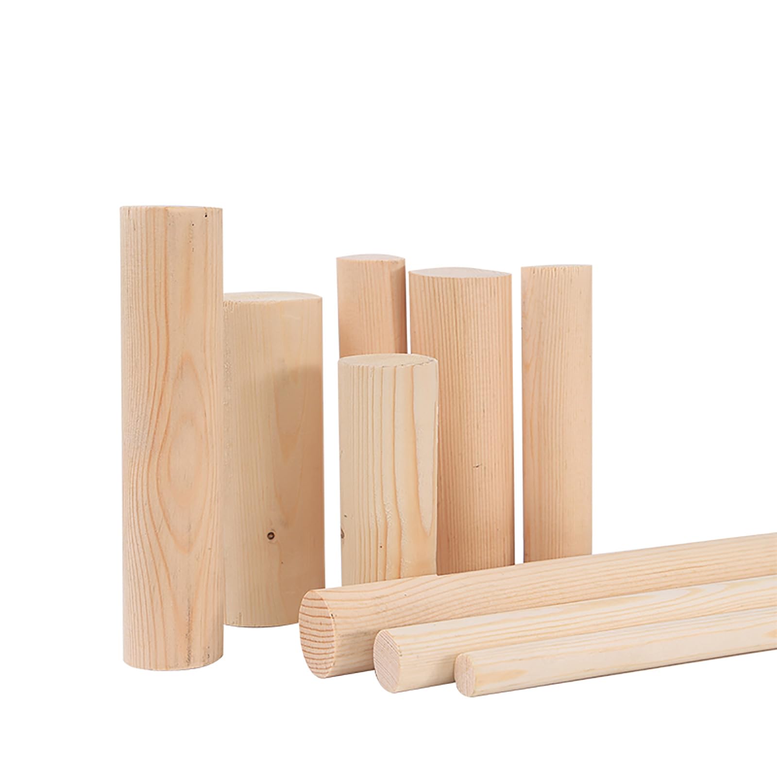 UZAMIRLEX Wooden Stick, Pine Dowel Rods Pack Of 2 1-3cm Diameter 50cm Length(1.5cm)