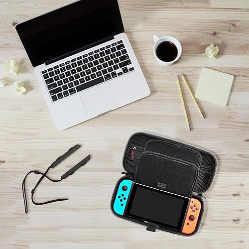 Miniatura 7 de daydayup Funda de transporte para Nintendo SwitchSwitch OLED - Funda de viaje portátil rígida de protección gris para consola y accesorios