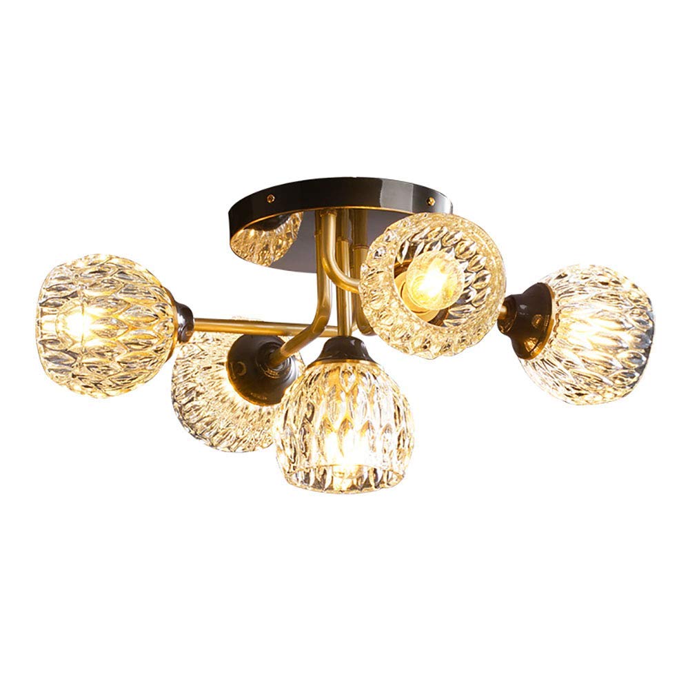 OLSKFUH Led Modern Chandelier Lamp, Crystal Glass Chandelier Modern G9 Chandelier Lighting Flush Mount Led Ceiling Lighting Fixture Pendant Light Compatible With Dining Room Bath,