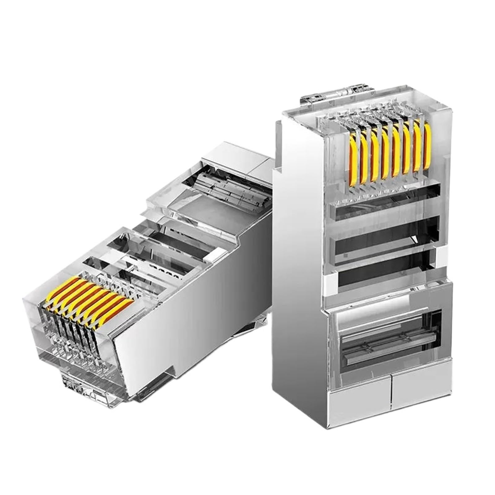 Connettore CAT6 RJ45 for cavo di rete, spina modulare, crimpatura, schermato, placcato oro, connettore femmina da 1,1 mm for cavo Ethernet(30PCS)