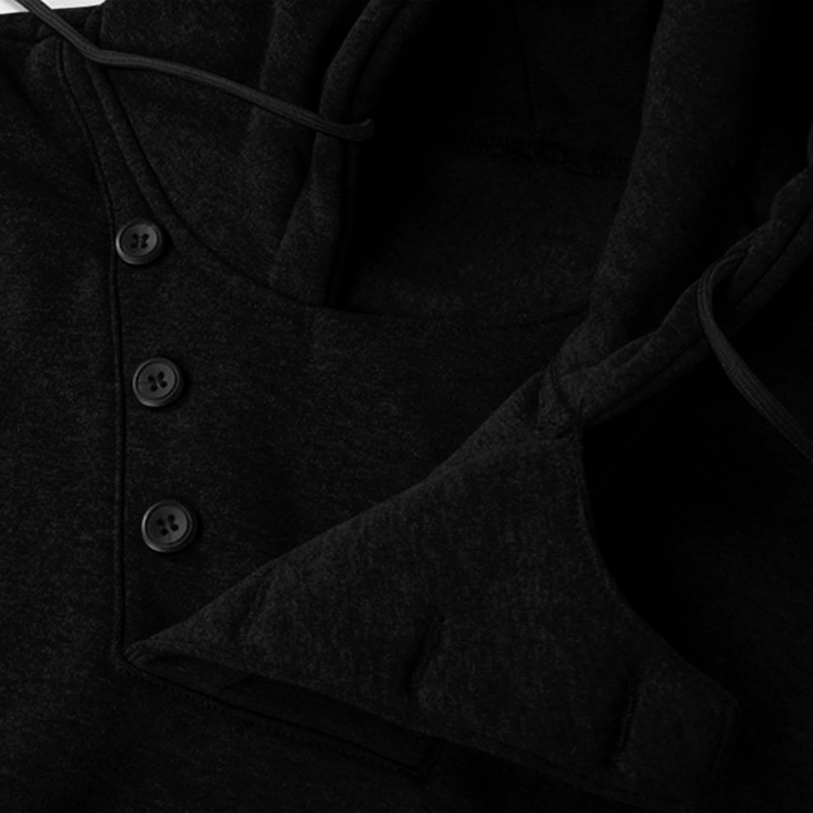 Camiseta Ajedrez Sudadera con Capucha Abotonada para Hombre Múltiples Bolsillos Ajustables Y Corte Regular Ligero. Ropa De Verano (Black, S) Caza Trabajo Playa Oversized Gym Kit Pesca