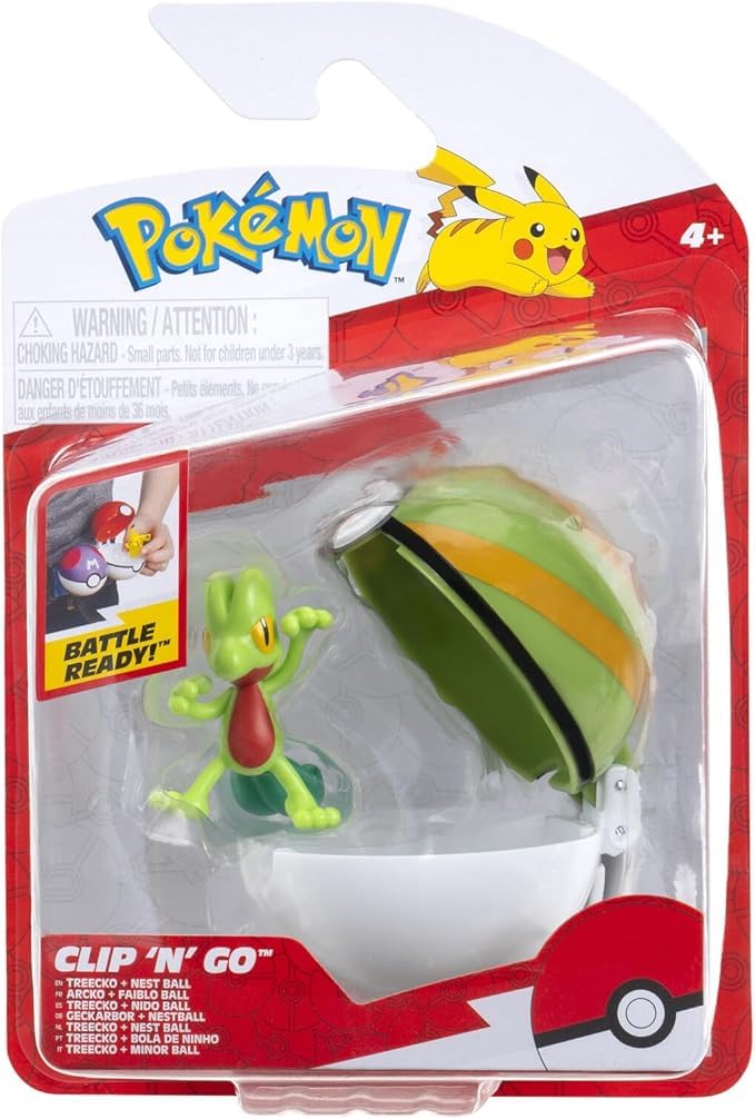 Pokémon PKW3639 - Clip'n'Go Poké Ball - Geckarbor & Nest Ball, Official Pokéball with 5 cm Figure, Geckarbor With Nest Ball - Image 2