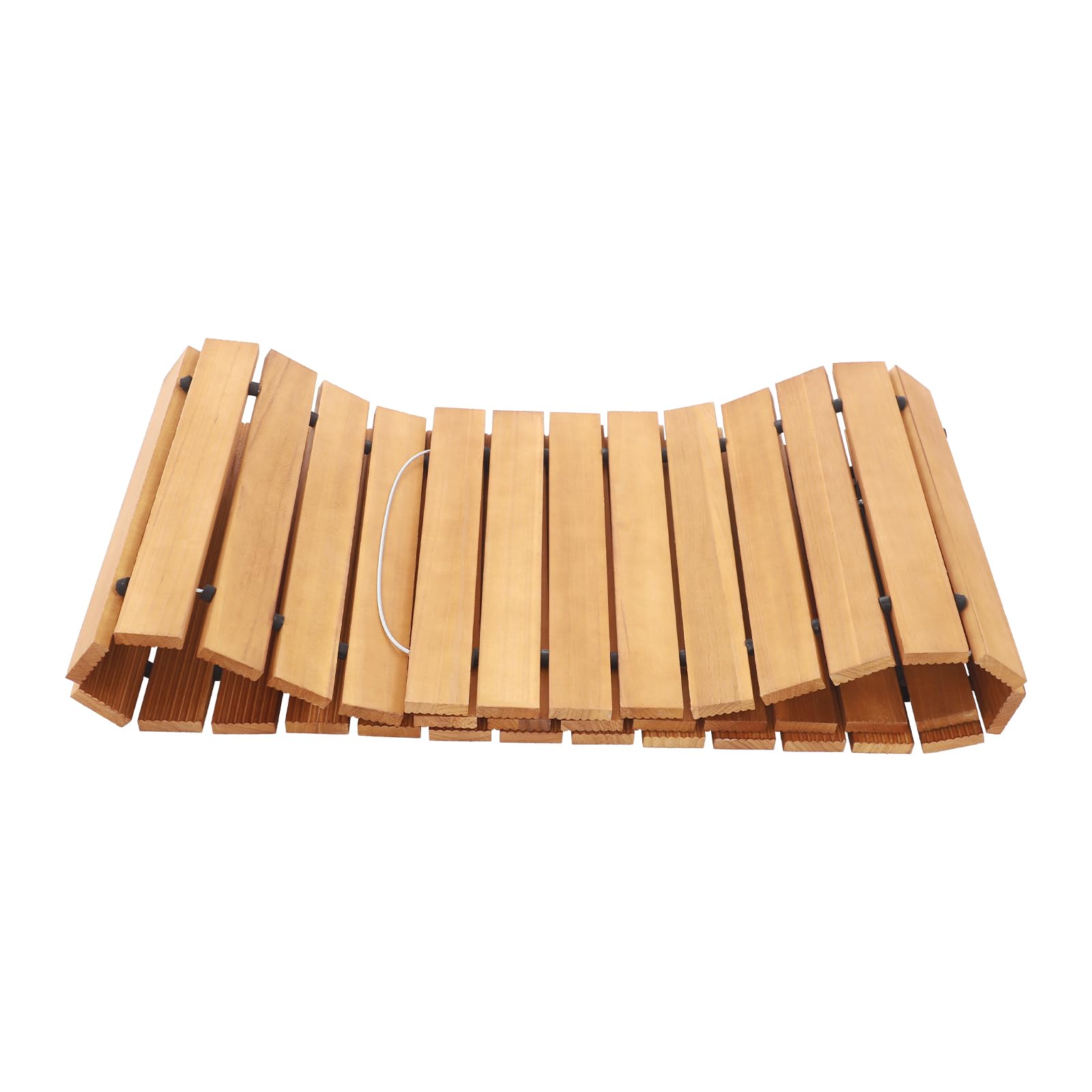 Rollbarer Holz-Gartenweg 240 * 43 cm Rollweg Dekorativer Garten-Gehweg Außenweg Holzweg, wetterfest, rutschfest, Wege im Garten Hinterhof Terrasse