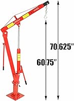 Vista 8 de Dragway Herramientas 2000 libras base giratoria para motor hidráulico, polipasto plegable para camioneta, camión con base desmontable