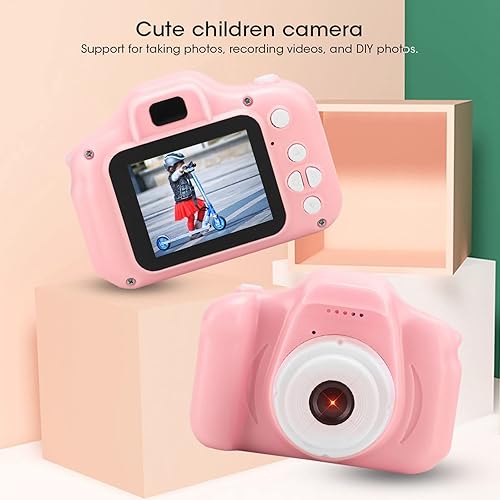 Miniatura 4 de Ciciglow Cámara selfie para niños, cámara de video digital para niños pequeños, de 3 a 9 años, azul o verde, cámara compacta para manos pequeñas