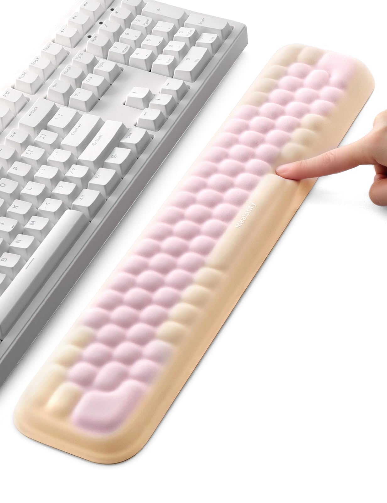 Meatanty Wrist Rest Pad Padded Memory Foam Hand Rest Support for Office, Computer, Laptop, Mac, Relieve Wrist Pain and Comfortable Typing-Yellow&Pink โ image 1