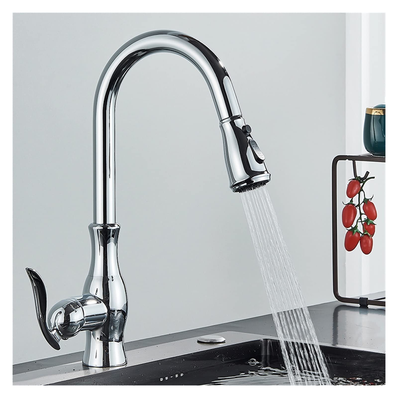 Robinet mitigeur de cuisine eau chaude et froide avec bec rotatif 360