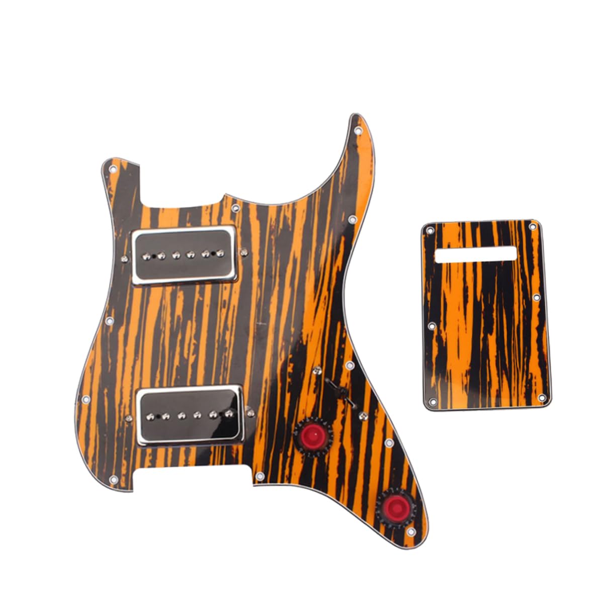 FAVOMOTO Guitar Pickguard with Pickups Acoustic Pickup Guitar Protector Board Humbuckers Guitar Accesories Zebra Guitar Neck Guitar Accessories Pickguard Pickups Electric Guitar Double Coil