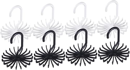 Cabilock Organizador de plástico para corbatas, 4 unidades, ganchos de plástico, para armario, para hombres, para armario, corbatas para hombres,