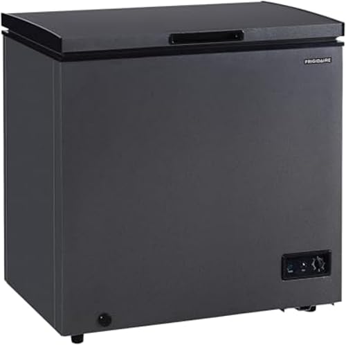 Frigidaire Chest Deep Freezer, 7 Cu. Ft. Capacity, Granita Rugged Design-Adjustable Thermostat-Removable Vinyl Coated Wire Basket-Easy Defrost Drain