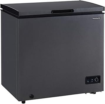 Frigidaire Chest Deep Freezer, 7 Cu. Ft. Capacity, Granita Rugged Design-Adjustable Thermostat-Removable Vinyl Coated Wire Basket-Easy Defrost Drain