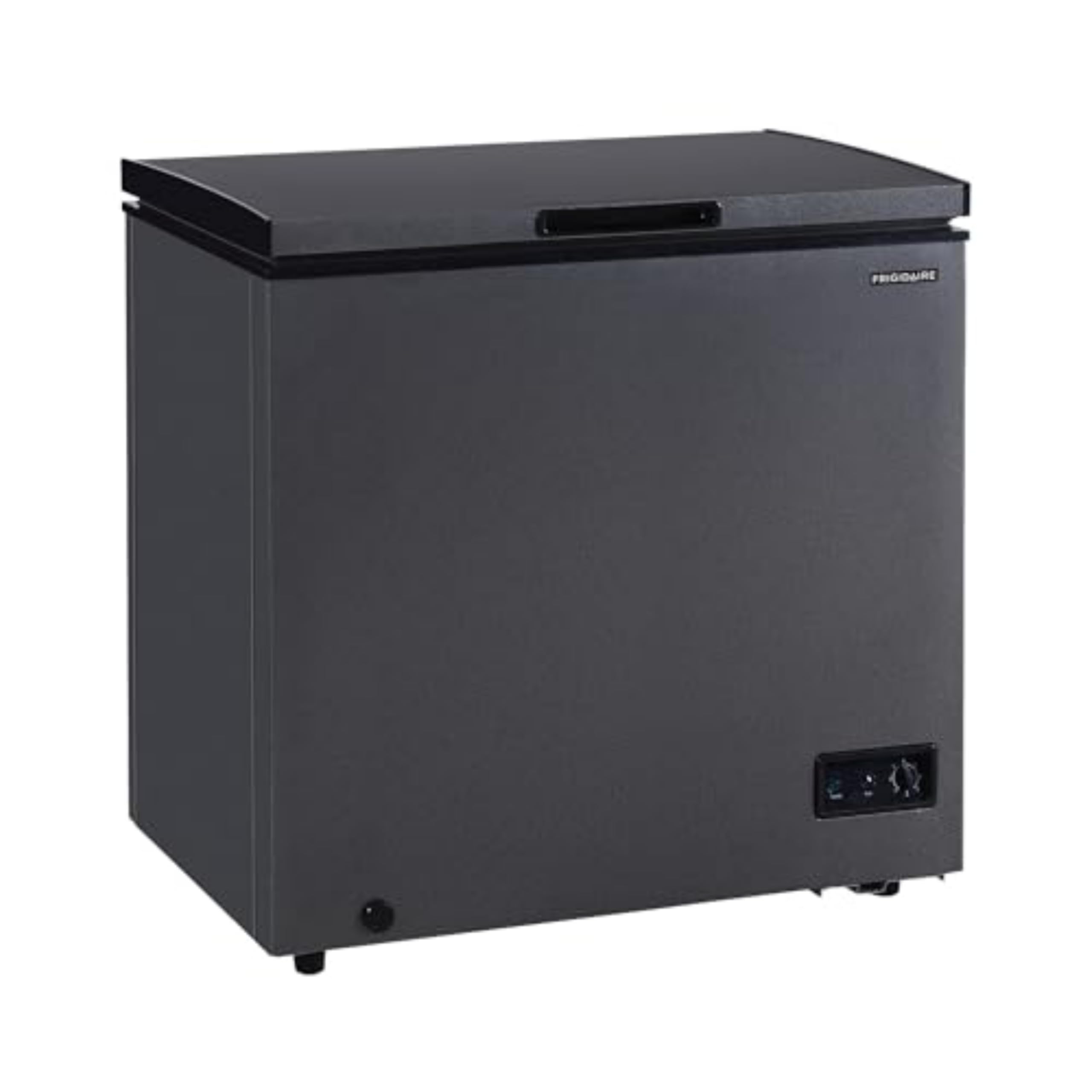 FrigidaireChest Deep Freezer, 7 Cu. Ft. Capacity, Granita Rugged Design-Adjustable Thermostat-Removable Vinyl Coated Wire Basket-Easy Defrost Drain