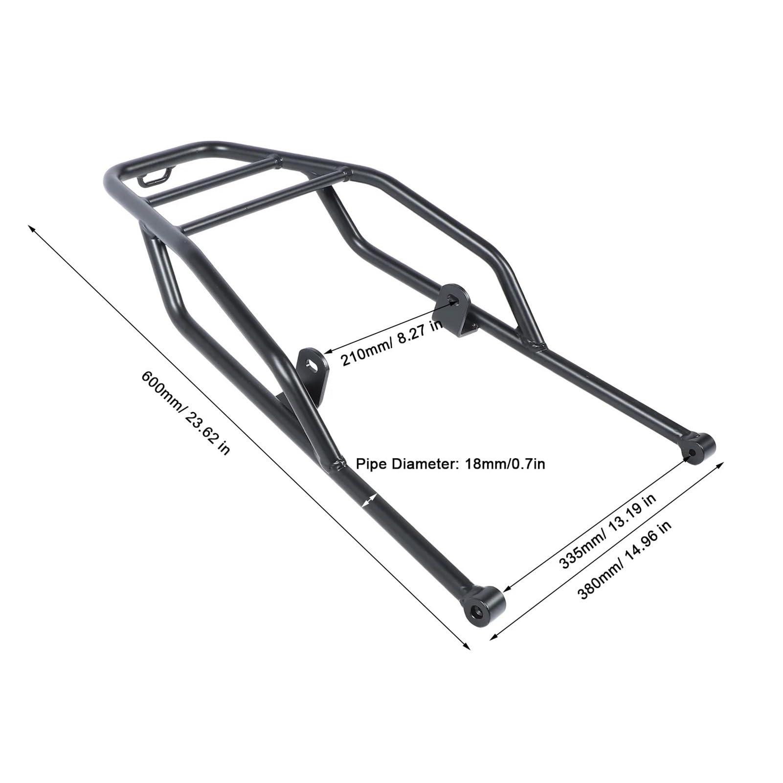Rear Tailstock Per Guzzi Per V7 Per Stone Tubo Ferro Da 18 Mm Ripiano Portaoggetti Posteriore Moto Supporto Stabile Resistente All'abrasione Portapacchi Moto