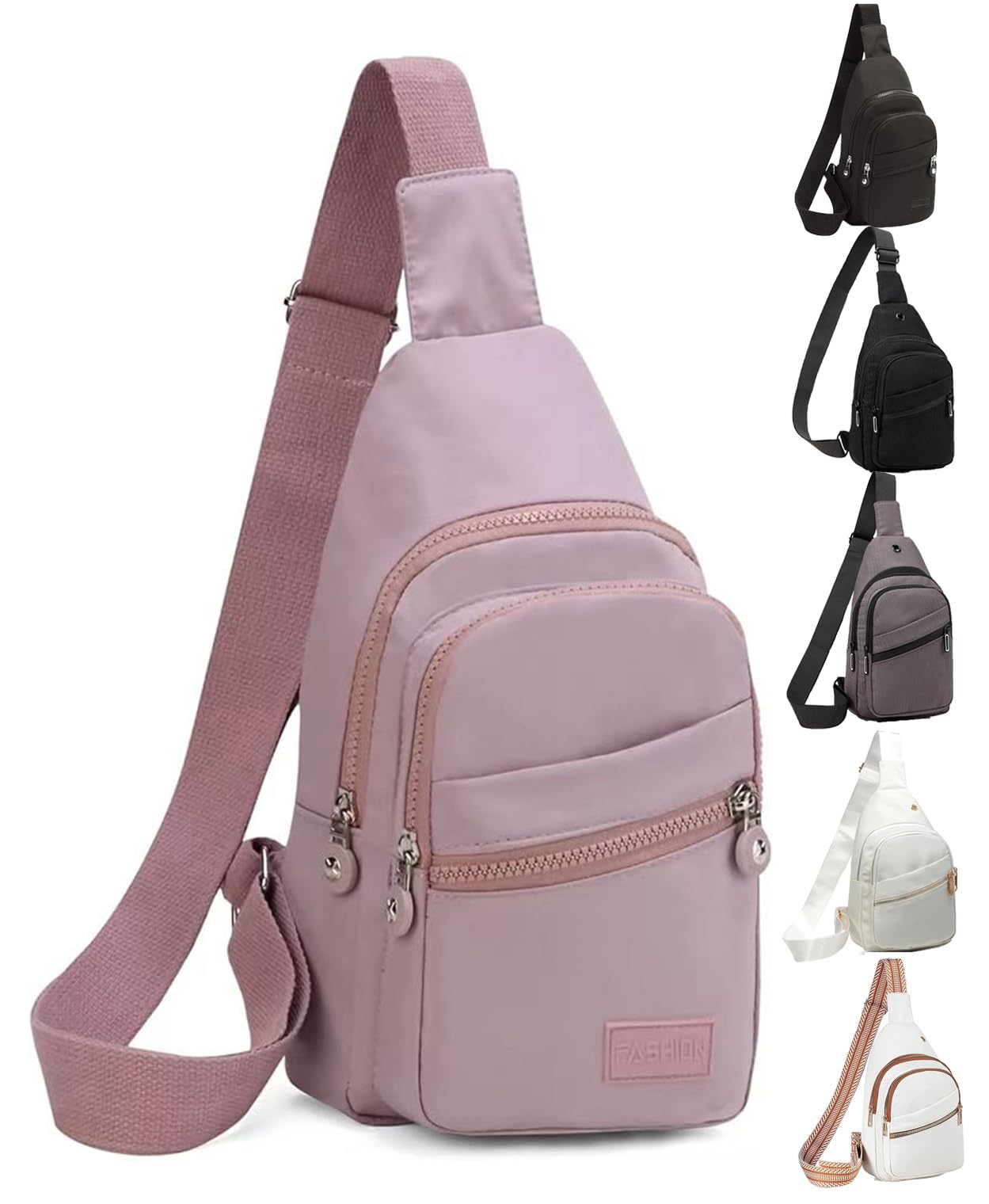 EVANCARY Small Sling Backpack Sling Bag for Women, Pink Purple, Sling Backpacks