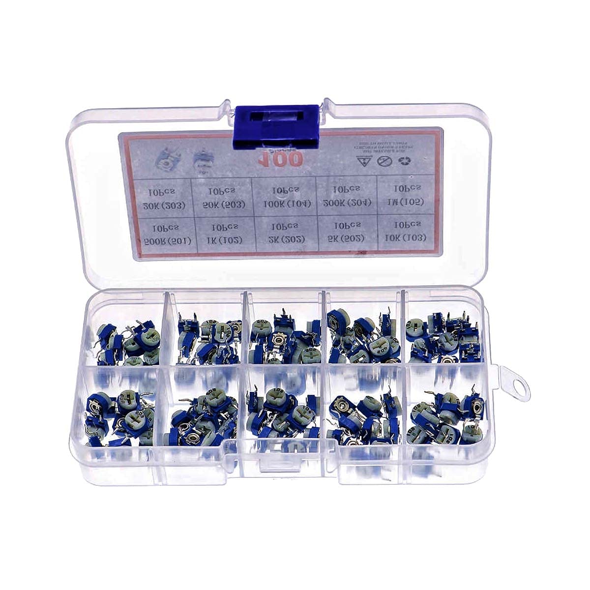RM063 potentiomètre horizontal compact de 100pcs pour kit DIY de précision