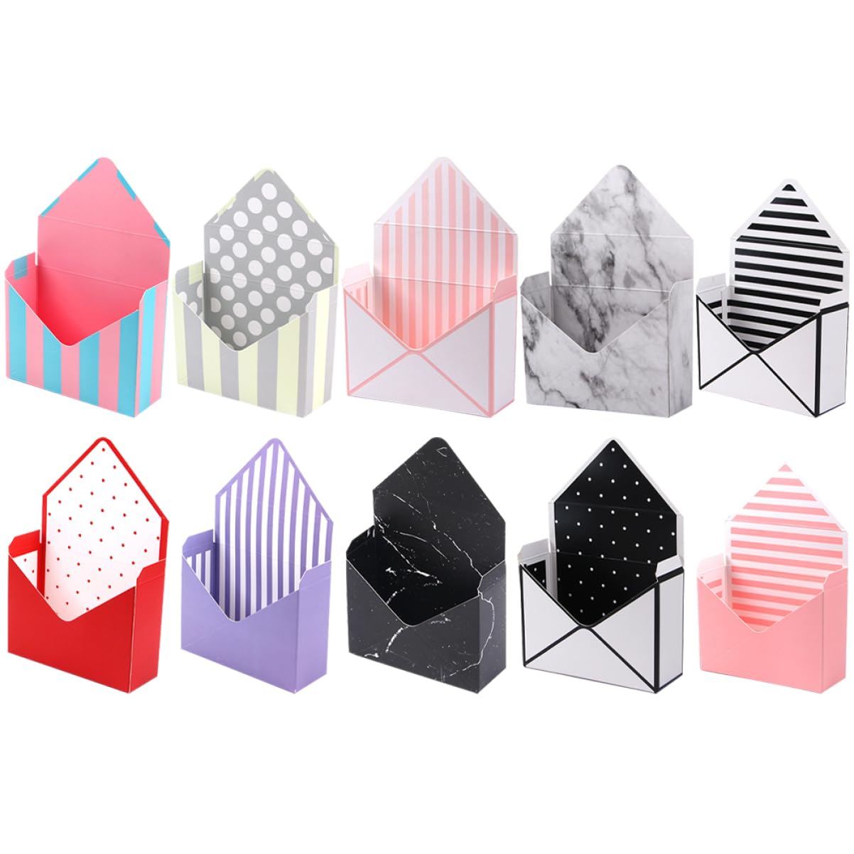 FOMIYES 2 Juegos Caja De Flores Decoración De Flores Alambre Floral Decoración Casa Cajas Plegables Soporte Para Envolver Material De Embalaje De Papel 10 Uds * 2