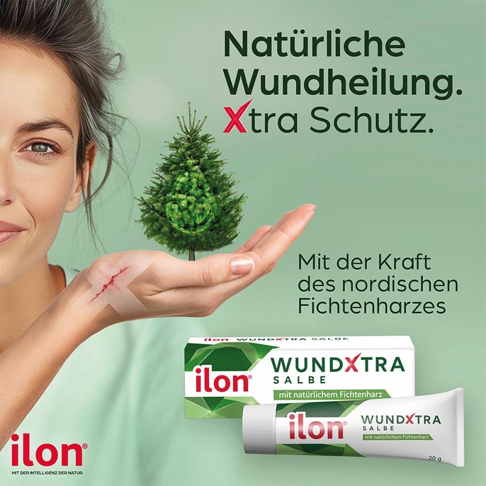 Ilon Wundxtra Salbe mit natürlichem Fichtenharz zur Unterstützung der feuchten Wundheilung, 40 g Salbe