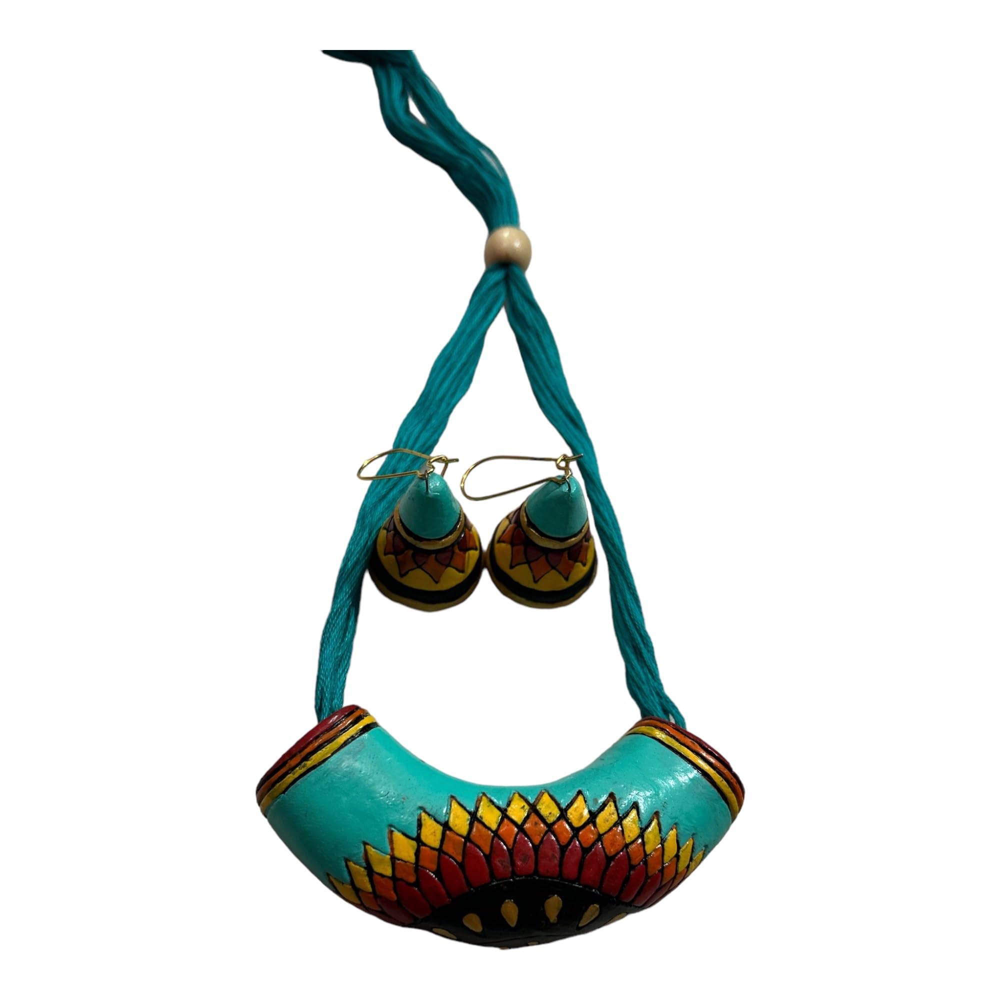 Le bijouxistic Terracotta Jewellery Set for Girls Women | Necklace Earring Set For Girls Women Teenage Girls in abstract design | Unique Stylish Terracotta Jewellery Necklace Earring Set (B0D81K92ZT) Amazon Price History, Amazon Price Tracker