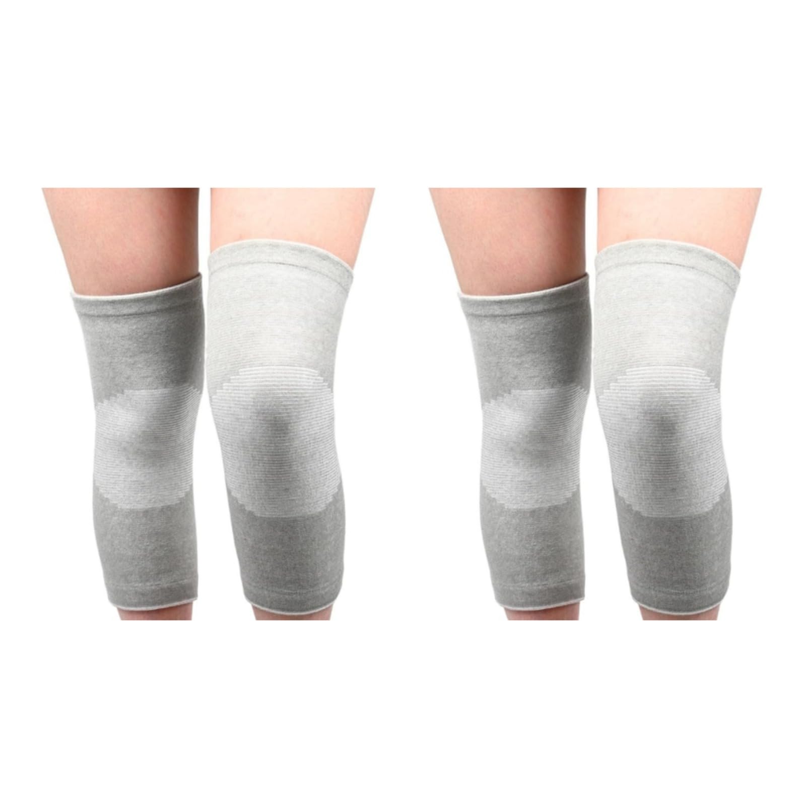 Sameo Genouillère De Soutien En Bambou – Sport, légère, respirante, stabilisateurs latéraux (Gris,3XL,1 Paire)