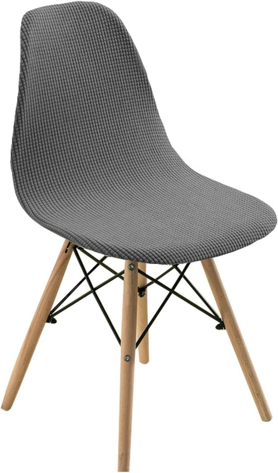 GEBIN Stretch Dining Chair Covers, Set of 2/4/6 Pcs Removable Washable Scandinavian Chair Slipcovers Shell Side Armless Chair Covers for Kitchen, Dining, Bedroom, Living Room Side Chairs (Grey,4 Pcs)