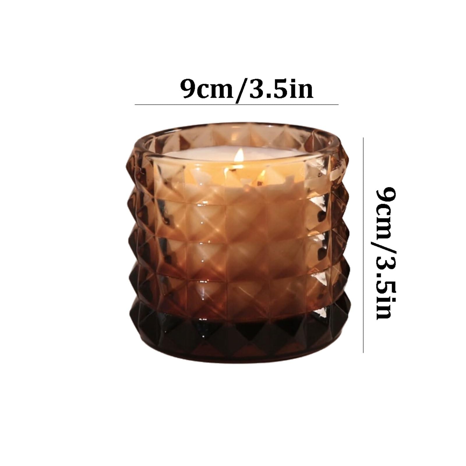 Velas de vidrio hechas con cera de soja y aceites esenciales, vela perfumada reutilizable de larga duración for dormitorio y oficina
