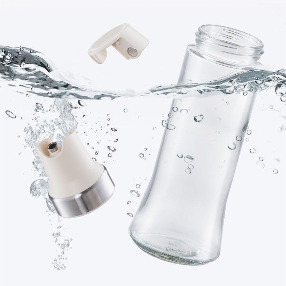 Dispenser per Salsa di Soia Bottiglia Di Condimento For Aceto E Salsa Di Soia For Uso Domestico Con Sensore Di Gravità E Apertura E Chiusura Automatiche Contenitore Dell'olio(Blue)
