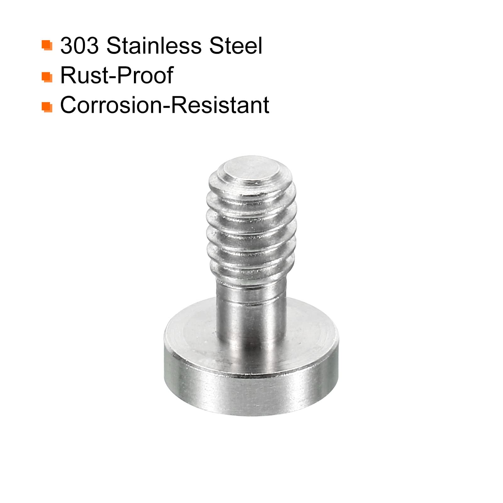 5 X Steel Screw 1/4" For Camera Tripod QR Plate Ideal For Manfrotto / Sachtler - Foto 3