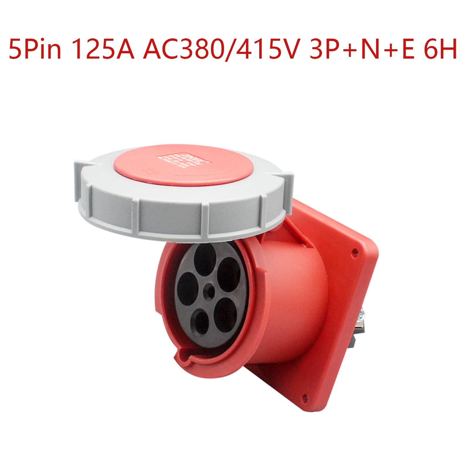 Connettore industriale impermeabile IEC 60309, connettore femmina impermeabile alimentazione 5Pin 125A 380V-415V 3P+E+N 6H IP67, presa nascosta industriale