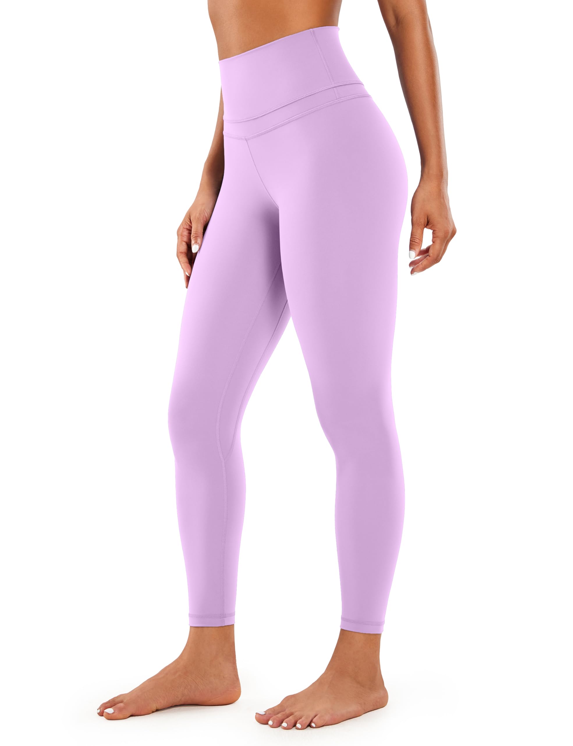 CRZ YOGA Women's Naked Feeling - 25 Inches High Waist Leggings Tight Yoga Pants Workout Gym Leggings Lilac 8