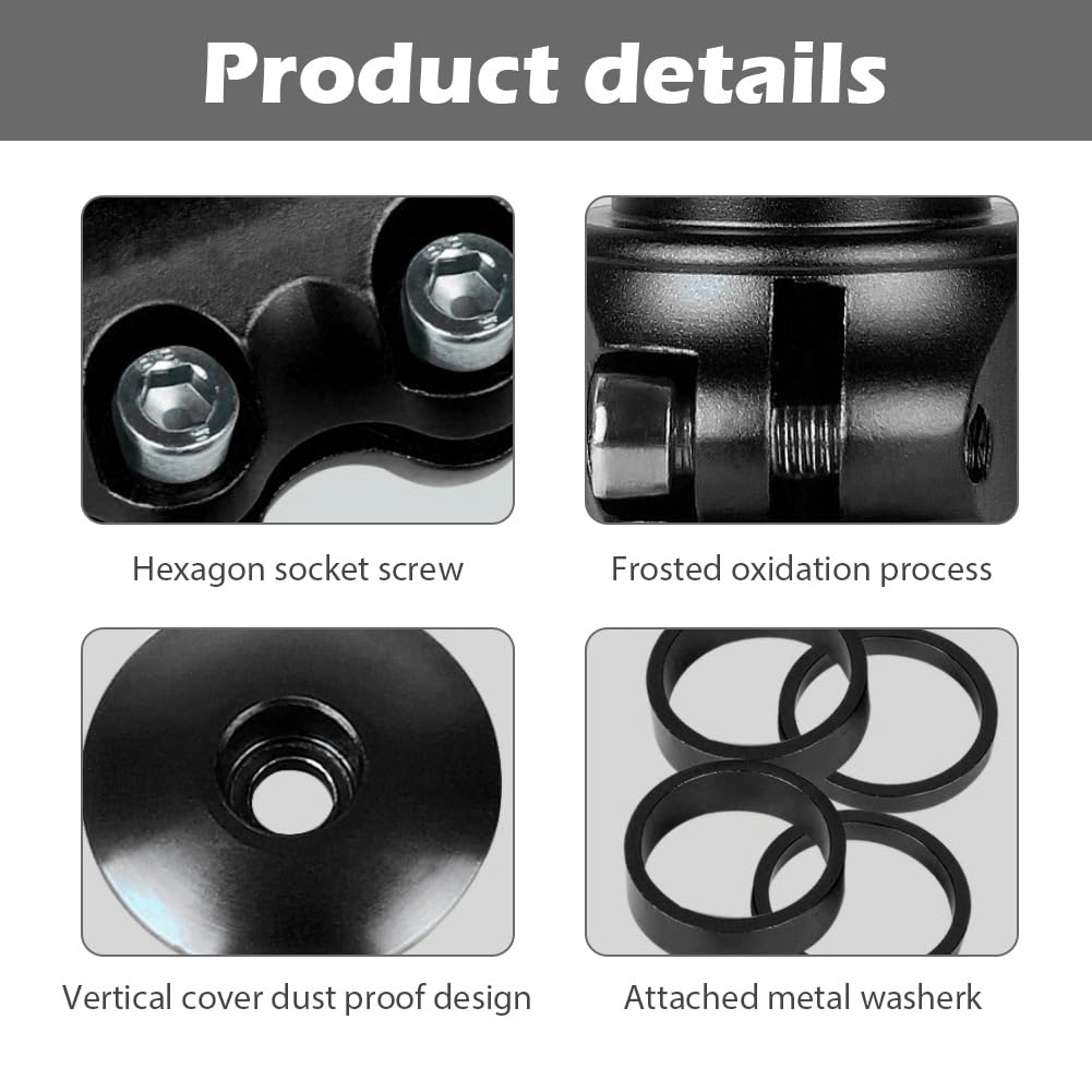 Rehausseur De Guidon Vélo – Alliage Alu, +60 Mm, Pour VTT, Route, BMX, Diamètre Extérieur 28,6 Mm