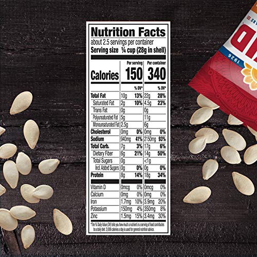 DAVID Roasted and Salted Pumpkin Seeds, 2.25 oz, 12 Pack - Image 8
